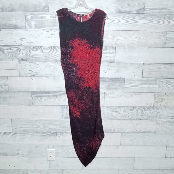 Halston Heritage Abstract Asymmetrical Dress - Picture 1 of 9